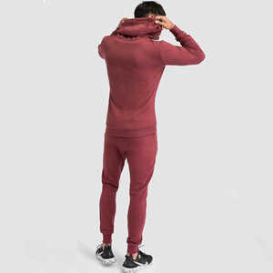 Custom High Quality Cotton Tracksuit <b>Men</b> Hoodie And Jogger Set Oversized Pullover Hoodies Sweatpants Acid Wash 2 Piece Set - Product Image 3