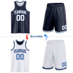 Fabricant de vêtements de sport sur mesure, maillots de basket-ball réversibles OEM - Product Image 2