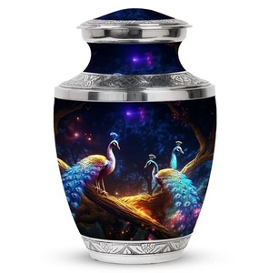 Urna Funeraria Negra con Grabado de Foto para Cenizas Humanas Adultas, Diseño Personalizable, Siempre en Nuestros Corazones, Urna Grande Clásica para Adultos - Product Image 5