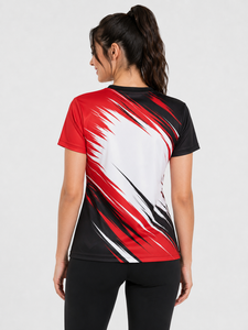 T-shirt en coton respirant à col rond pour femme, léger, à manches courtes, décontracté, à la mode, pour un confort quotidien, les voyages et les activités de plein air - Product Image 3