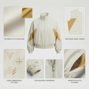 เสื้อแจ็คเก็ตผู้หญิงสีเหลืองแบบเรียบง่าย ผลิตจากผ้าแคนวาสกันน้ำ เป็นมิตรต่อสิ่งแวดล้อม มีฮู้ด แขนยาว ปิดด้วยซิป สไตล์ฤดูใบไม้ร่วงและฤดูหนาว - Product Image 4