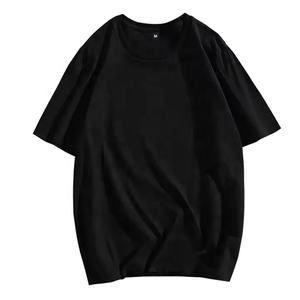 Customized 100_ Cotton Thick Men'S T-Shirt Oversize Plain Blank Custom Logo Men's T-Shirt Drop Shoulder Black Unisex T Shirt - Product Image 5