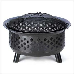 Linea Exports Inc Outdoor Fire Pit <b>Large</b> Bonfire Wood Burning Backyard <b>Firepit</b> for Outside with Covering Grid - Product Image 4