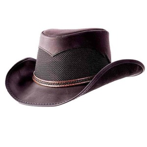 Sombreros de Vaquero de Cuero al por Mayor, Sombreros de Vaquero de Cuero Marrón Estilo Vintage Personalizados para Hombre, Proveedor Mayorista - Product Image 2