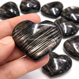 Cristal de Hiperstena Natural en Forma de Corazón, Piedra Curativa, Energía de Chakra, Regalo de Meditación - Product Image 1