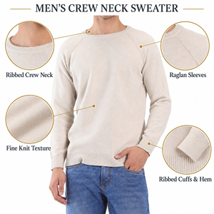 Pull-over d'hiver personnalisé avec logo, col rond, vêtements de mode en gros, pull tricoté décontracté pour hommes - Product Image 4