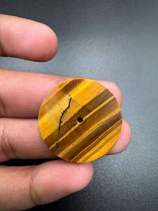 Cadran de montre automatique en pierre naturelle œil de tigre, taille 28,50 mm, épaisseur 1 mm, disque rond, accessoires de montre - Product Image 5