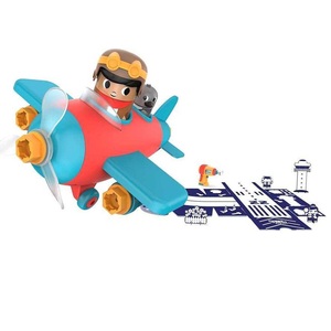 Jouet éducatif en plastique Bolt Buddies Plane, design multicolore, emballage écologique, vente en gros de matériaux du Vietnam - Product Image 6