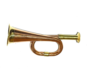 แตรทองเหลืองแท้ทันสมัย ของขวัญที่ดีที่สุดสำหรับเด็ก ของเล่นเด็ก ของขวัญงานฝีมือ ขนาด 6 นิ้ว สีโรสโกลด์ จัดส่งรวดเร็ว - Product Image 3