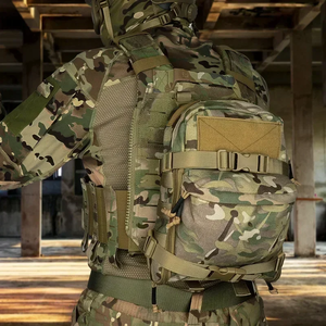 Mochila Riñonera Impermeable de 20-35L con Marco Externo Transpirable y Duradero, Diseño Geométrico, Sistema Molle, Puerto USB y Material ABS para Exteriores - Product Image 6