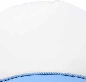 Gorra Trucker de Malla Azul Claro con Panel Frontal Blanco, Ajustable, Unisex, Casual, de Verano, Transpirable, de Algodón, para Adultos - Product Image 3