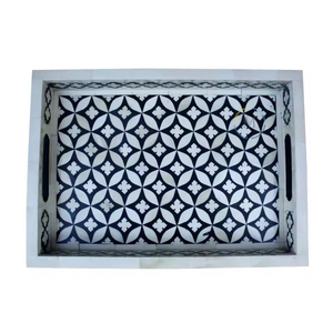 Bandejas con Incrustaciones de Hueso y Resina, Bandejas Decorativas Hechas a Mano con Incrustaciones de Resina, Bandejas Decorativas con Incrustaciones de Hueso y Resina de blossom craft india - Product Image 5