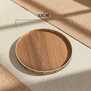Plateau de service décoratif en bois pour la maison et l'hôtel - Product Image 6