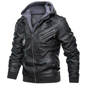 Nouvelle veste de moto élégante, coupe-vent, imperméable, respirante, écologique, en cuir de vachette véritable, à capuche, pour le printemps - Product Image 6