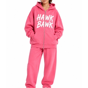 Ensemble de survêtement à capuche pour femme – Collection confortable et élégante pour le quotidien, avec fermeture éclair, idéal pour l'hiver - Product Image 1