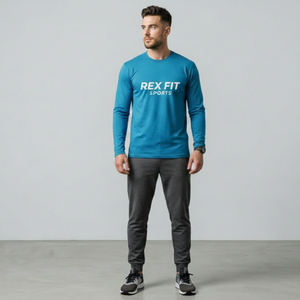 เสื้อยืดแขนยาวผู้ชายรุ่นใหม่มาแรง ดีไซน์ตามสั่ง ผ้าฝ้ายแท้ บริการขายส่งแบบ OEM - Product Image 1