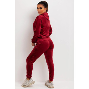 Ensemble de survêtement en velours personnalisé pour femmes |   Sweat-shirt et pantalon de jogging en velours de qualité supérieure |   Fabricant de vêtements de sport en gros, OEM, ODM, marque privée - Product Image 5
