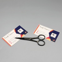 Ciseaux à extensions capillaires Somofy Enterprises de qualité supérieure, personnalisables, pour usage commercial, en acier noir à haute teneur en carbone