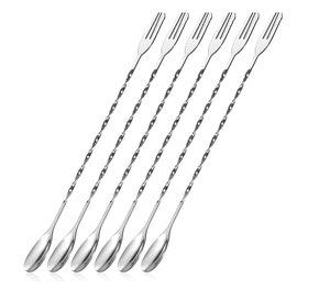 Cuchara de Bar de Acero Inoxidable Ecológica, Cuchara Mezcladora con Símbolo Musical y Hecha a Mano, en Oferta - Product Image 6