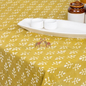 Trending Hand Block Floral Dabu Printed Indian Handmade Cotton <b>Table</b> <b>Cover</b> For Home <b>Dining</b> <b>Table</b> For Party and Picnic - Product Image 5