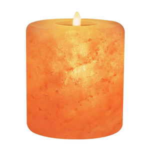 Portavelas cilíndrico de sal rosa natural tallado a mano 2026, artesanía natural, decoración del hogar, producto de moda - Product Image 1