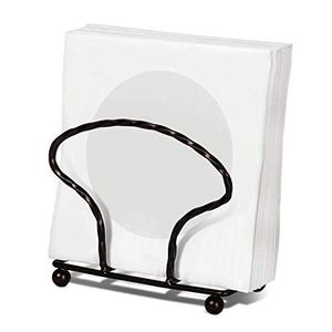 Porte-mouchoirs et porte-serviettes en fer forgé rustique, finition noire, pour cuisine et table, couleur noire. - Product Image 2