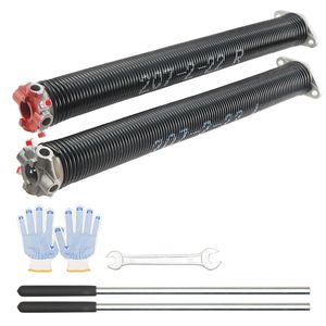 Coppia di Molle a Torsione per Porte da Garage 0.207 X 2 X 22 Pollici, 16.000 Cicli, con Barre di Avvolgimento Antiscivolo e Guanti Essenziali per Apriporta Automatici - Product Image 2