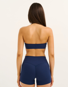 Seamless Halter Sports Bra For Women Medium Support Yoga Solid Color Spaghetti Strap Stretch Fabric - Product Image 2