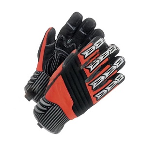 Guante forrado de cuero sintético con palma acolchada, guantes de seguridad para el trabajo - Product Image 2