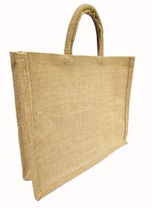 Elegant Eco Friendly Jute <b>Tote</b> Shopping <b>Bag</b> 14x12x5 Durable Natural Fiber Non <b>Woven</b> Handles Oceanic Global Brand Open Top Solid - Product Image 3