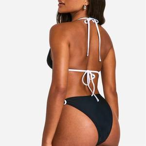 Conjunto de Bikini de Dos Piezas a Cuadros para Mujer, Spandex/Nailon, Secado Rápido, Transpirable, Tanga, Servicio OEM - Product Image 6