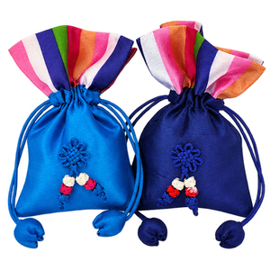 Korean Traditional Saekdong Bokjumeoni Drawstring <b>Gift</b> <b>Bag</b> Colorful Reusable Fabric Pouch for Wedding <b>Party</b> Favors and Souvenirs - Product Image 2