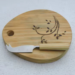 Planche à fromage très vendue avec couteau, écologique, durable, pour la cuisine, la décoration d'hôtel, planche à découper pour fruits, légumes et pizzas - Product Image 1