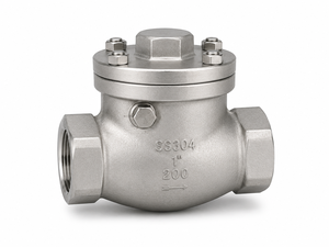 Válvula de retención giratoria de acero inoxidable SS304 con rosca NPT de 1 pulgada y 200 PSI, válvula industrial de no retorno con tapa atornillada, componente de tubería - Product Image 2