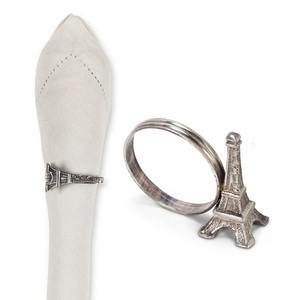 Elegante servilletero plateado con diseño de la Torre Eiffel, perfecto para la mesa, comedor, cocina y eventos especiales. Venta al por mayor desde India. - Product Image 4