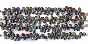 ลูกปัดสปิเนลสีดำธรรมชาติทรงลูกแพร์เรียบเนียน ร้อยเป็นเส้น สำหรับทำเครื่องประดับแฮนด์เมด ขายส่ง - Product Image 3