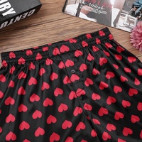 Herren-Boxershorts mit niedlichem Herz-Print, klassisch, weich, leicht, locker, Sport-Shorts, Trainingshose für Männer