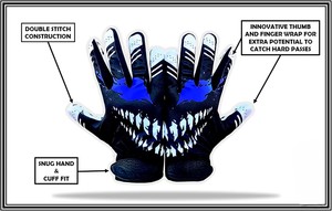 ถุงมือฟุตบอล Calup Industries สำหรับผู้ชาย ผู้หญิง เด็กชาย เด็ก ถุงมือฟุตบอลสำหรับเยาวชน ถุงมือซิลิโคนเหนียวพิเศษสำหรับเยาวชนและผู้ใหญ่ - Product Image 6
