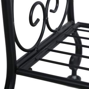 Black Free-Standing Metal <b>Towel</b> Rack with Shelf Modern Free-<b>Hanging</b> Design - Product Image 4