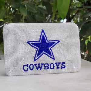 Porte-monnaie brodé de perles Longhorns, pochette personnalisée faite à la main, sac fourre-tout promotionnel en perles de rocaille fait main par MULTI CRAFT - Product Image 5