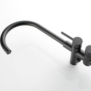 Robinet de baignoire sur pied avec douchette à main, noir mat, débit élevé, pivotant, pour villa - Product Image 6