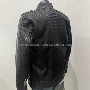 Veste en cuir pour hommes personnalisée de haute qualité pour l'hiver, tenue décontractée de couleur unie avec col montant, nouveau style et logo sur le devant - Product Image 5