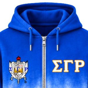 Sudadera con Capucha Oversize para Mujer Sigma Gamma Rho, Color Negro y Blanco, con Letras Griegas Personalizadas, Estilo Casual y Urbano - Product Image 6