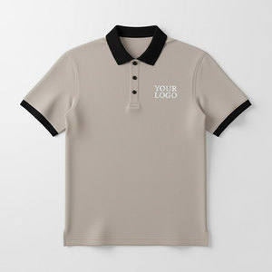 Polo en coton premium pour homme, manches courtes, tissu respirant, coupe ajustée, mode estivale, tenue quotidienne, haut élégant - Product Image 1