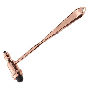 ค้อนตอกสะท้อนประสาทโรสโกลด์ ทรอมเนอร์ พร้อมด้ามจับปลายแหลม สีโรสโกลด์/สีดำ เครื่องมือทดสอบสะท้อนประสาทระดับมืออาชีพ - Product Image 2