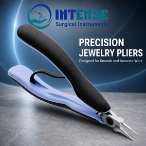 Pince de précision professionnelle pour la fabrication de bijoux, à mâchoires courbées, poignée ergonomique, action à ressort, outil de façonnage de fil - Product Image 5