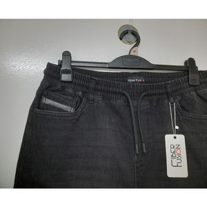 Pantalon cargo en denim pour homme avec plusieurs poches, coupe slim, tissu durable pour un usage décontracté, les activités de plein air et le confort au quotidien - Product Image 3