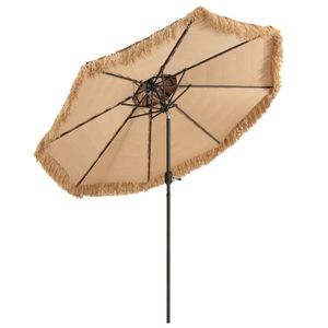 Ombrellone da Giardino Portatile a Braccio Laterale da 2,7 m in Acciaio Inossidabile con 8 Stecche per Spiaggia o Patio, Raggio 2m - Product Image 4