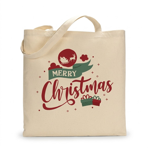 Bolsa de Mano de Algodón Reciclado con Impresión Personalizada |   Bolsa de Compras Reutilizable y Ecológica |   Bolsa de Regalo Personalizada para Compras y Uso Diario - Product Image 1