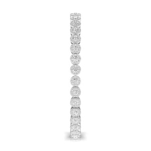 8K White Gold Cluster Diamond Tennis <b>Bracelet</b> | Round Brilliant Halo Eternity <b>Bracelet</b> for Women | Bridal Wedding Anniversary - Product Image 6